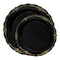 Smarty Had A Party Black w/Gold Vintage Rim Round Plastic Dinnerware Set (120 Dinner Plates + 120 Salad Plates), 240PK 860BGVP-CASE - alternate 5